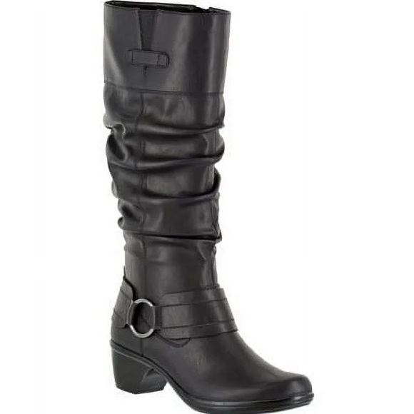 easy street Shoes - Easy Street Women’s ‘Jayda’ Style Wide Calf Scrunch Style Heeled Boots Size 7.5
